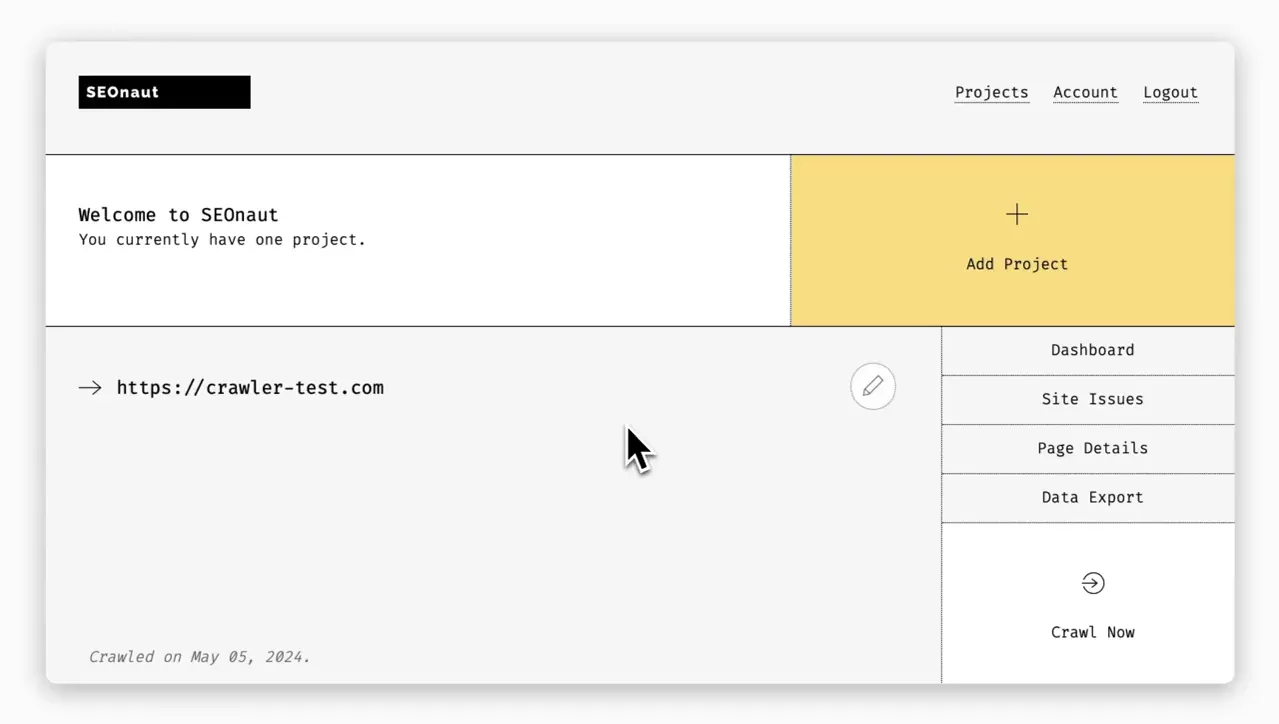 SEOnaut interface preview